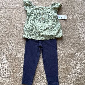 Carter’s flower green white and set.